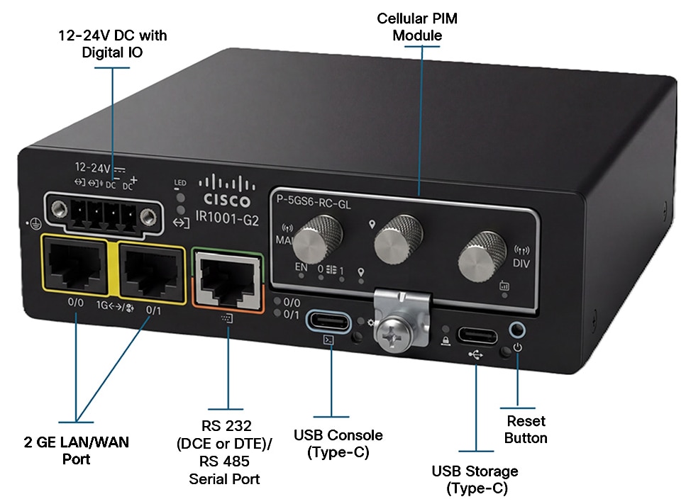 Cisco IR1001-G2 base platform front view