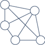 A blue line drawing of a network  AI-generated content may be incorrect.