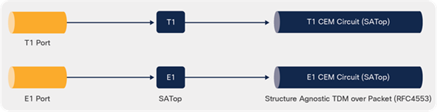 Supported CEM Types for T1/E1