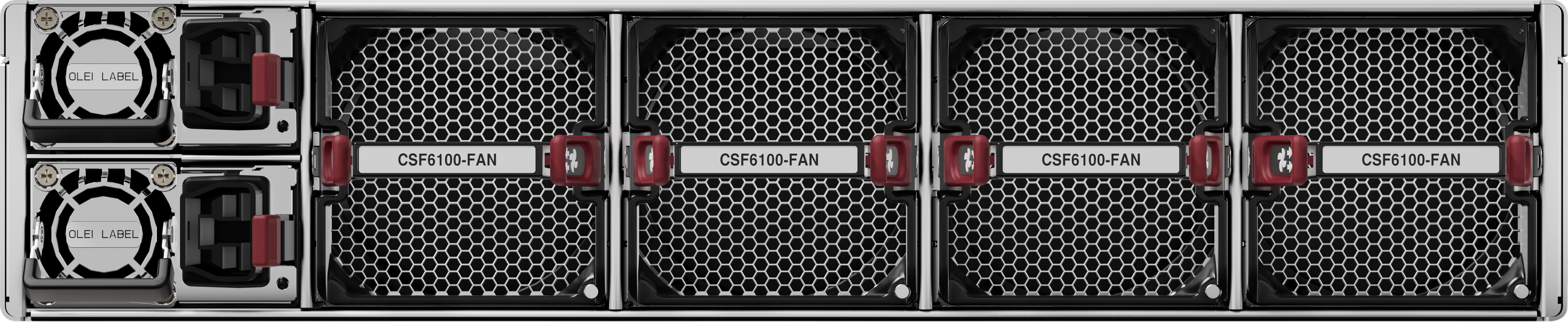 Back panel of 6100 Series firewall