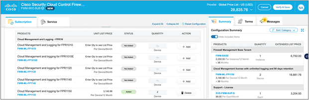 Cloud Management license with unlimited logging and 90 days retention