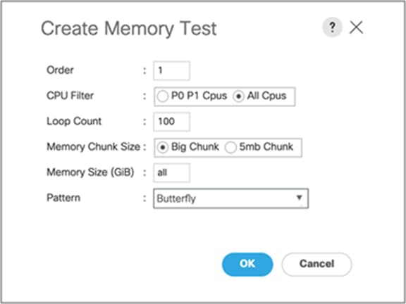 Example of diagnostic policy test for UCSM-managed servers