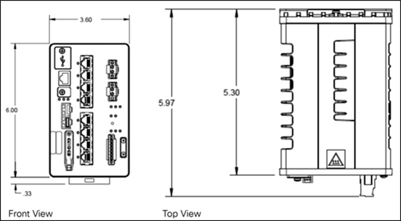 Cisco Catalyst IE3200 dimensions