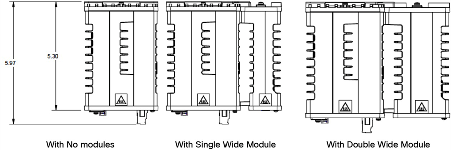 Module dimensions – Front View