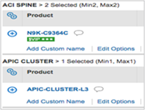 APIC cluster options