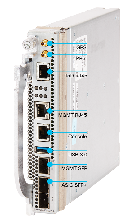 Cisco Nexus 9400 Series supervisor front-side