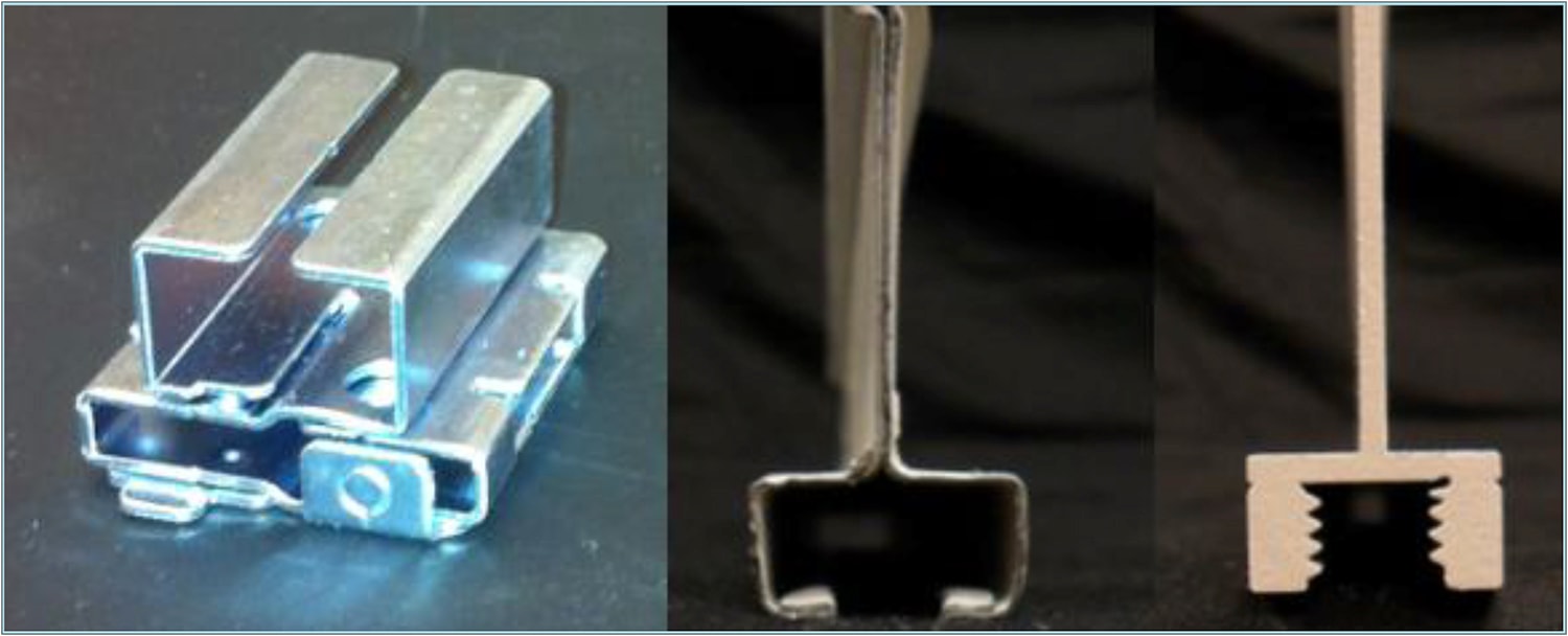 AIR-CHNL-ADAPTER (left) slides onto the rails