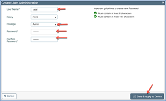 Create User Adminstration