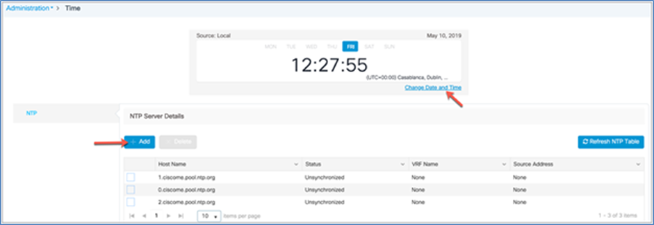 NTP Server Details