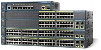 図 1 LAN Lite ソフトウェア搭載 Cisco Catalyst 2960-S および 2960 シリーズ スイッチ