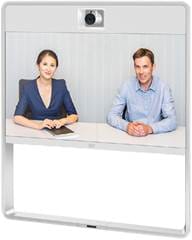 図 2.  	Cisco TelePresence MX800 ではシングルおよびデュアル オプションを選択可能で、1 つまたは 2 つの 70 インチ画面を利用可能。
