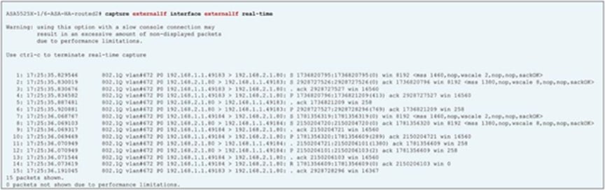 Cisco ASA screen capture example