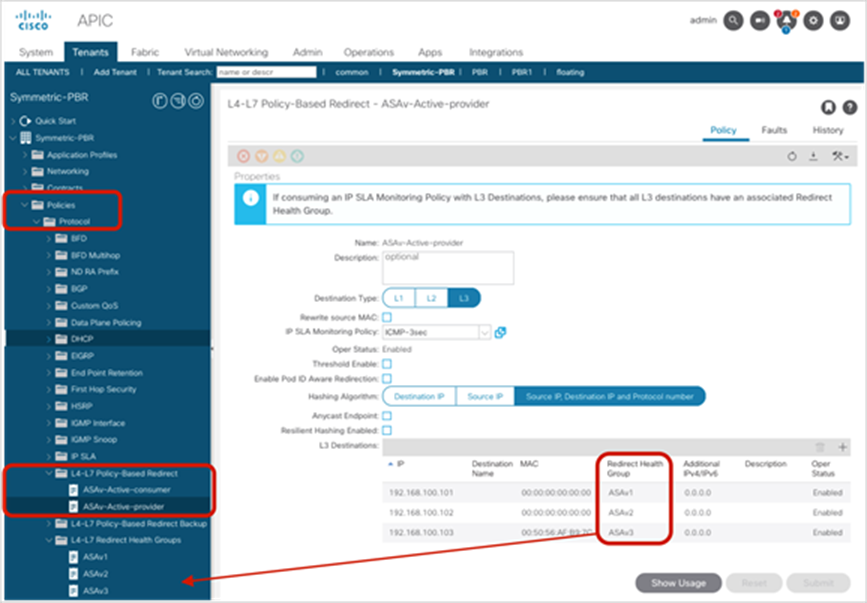 Add destination IP address in redirect health group_A