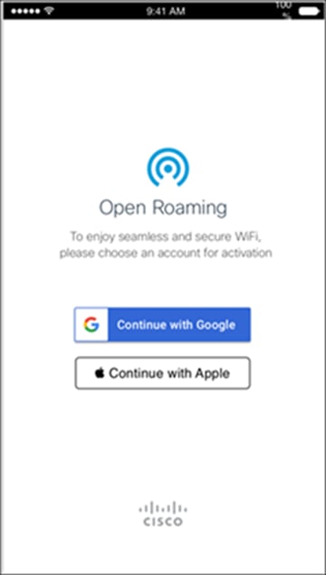 OpenRoaming mobile app