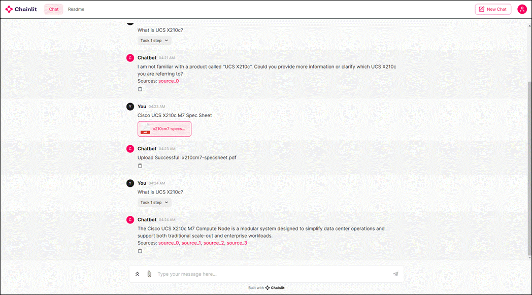 A screenshot of a chatDescription automatically generated