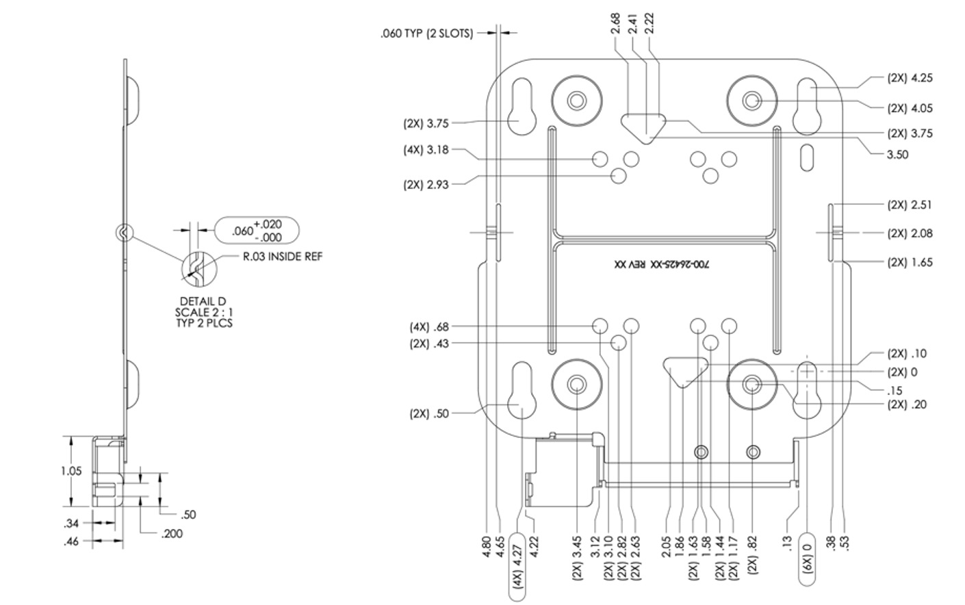 A drawing of a square object with many small circles and numbersDescription automatically generated with medium confidence