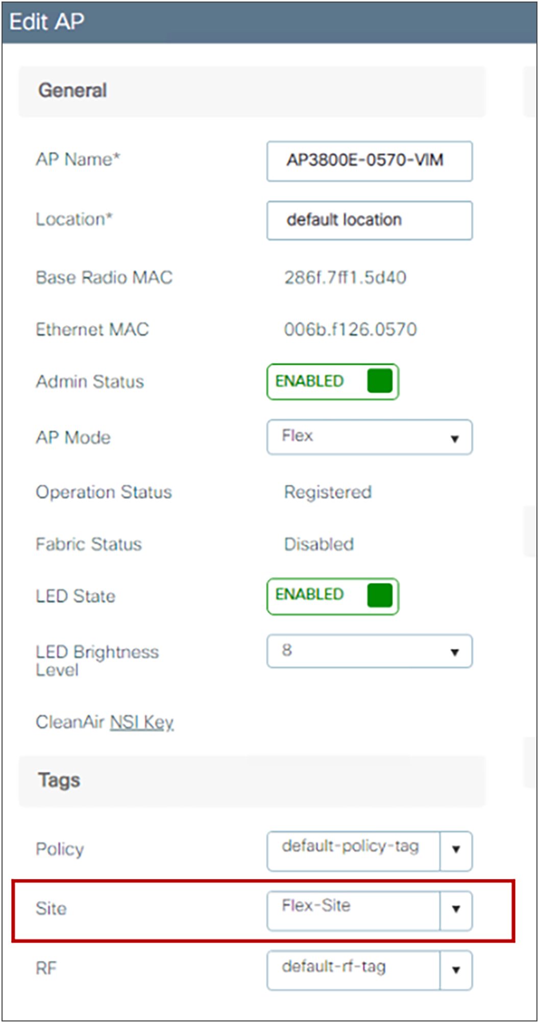 FlexConnect mode on the C9800