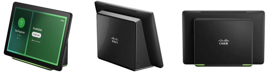 Front, side and rear view of the carbon black Room Navigator for Wall