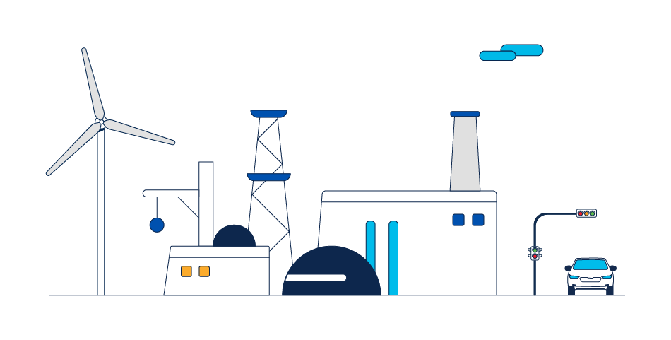 Illustration of Industrial IoT operations