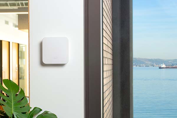 Wireless router on home wall