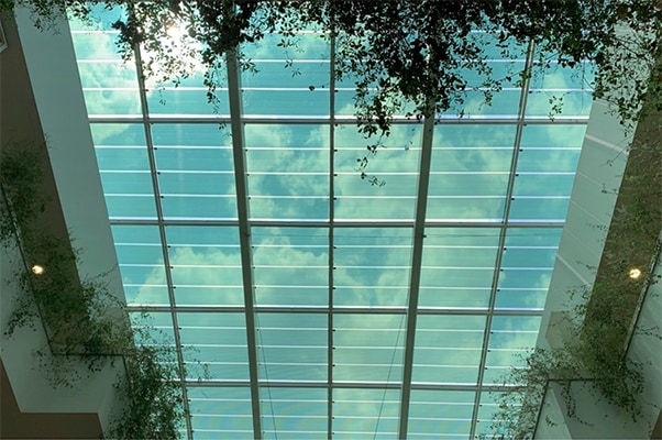 Ampia vetrata di un edificio aziendale