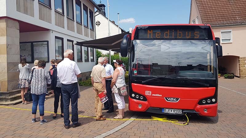 Cisco Medibus patients wait to board