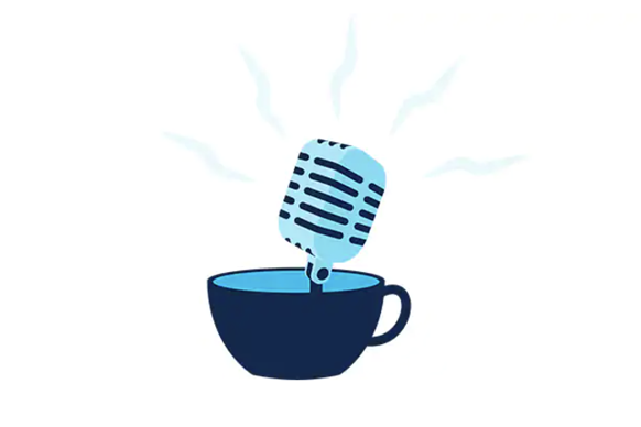 Podcast und Mikrofon
