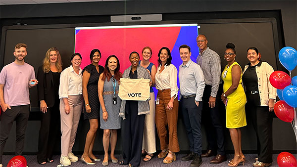 Cisco employees worked together to draft letters encouraging members of their community to register to vote.