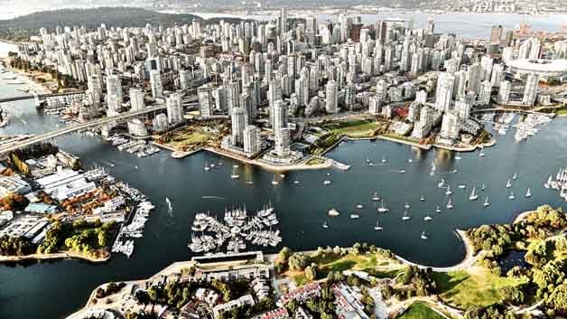 Aerial view of a city 