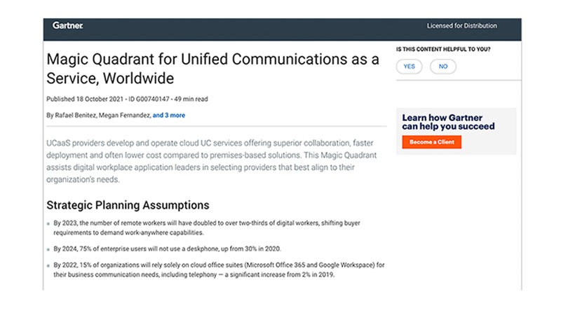 Magic Quadrant for UCaaS