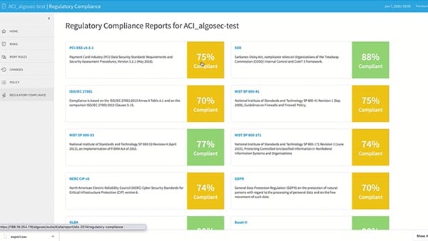Risk mitigation and compliance reporting