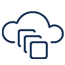 Cloud with applications icon