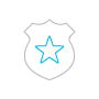 Illustration of police badge