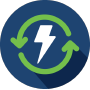Electric vehicle charging icon
