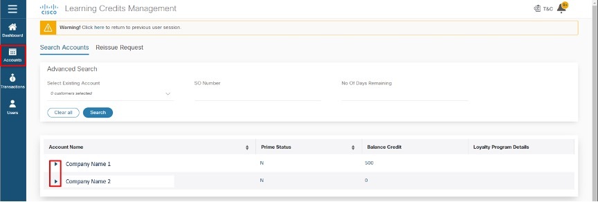 LCMT Account Information