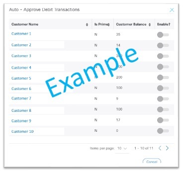 LCMT Auto-approve Debits