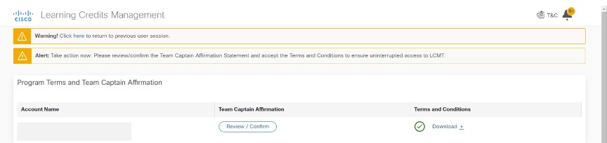 LCMT Terms and Conditions