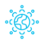 Icon representing people around the globe