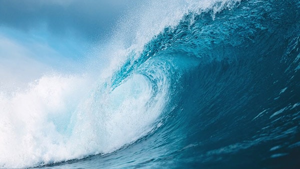 Ocean wave curl