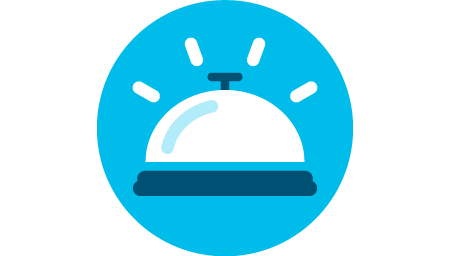 front desk bell icon