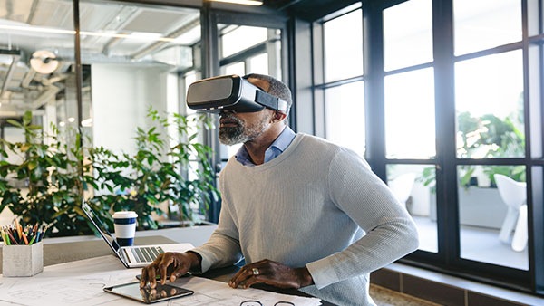 Man creating video game