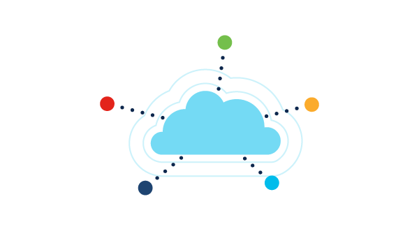 Icon for cloud with endpoints