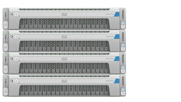 una fotografía de un servidor hiperconvergente de Cisco