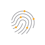 Icona di un'impronta digitale