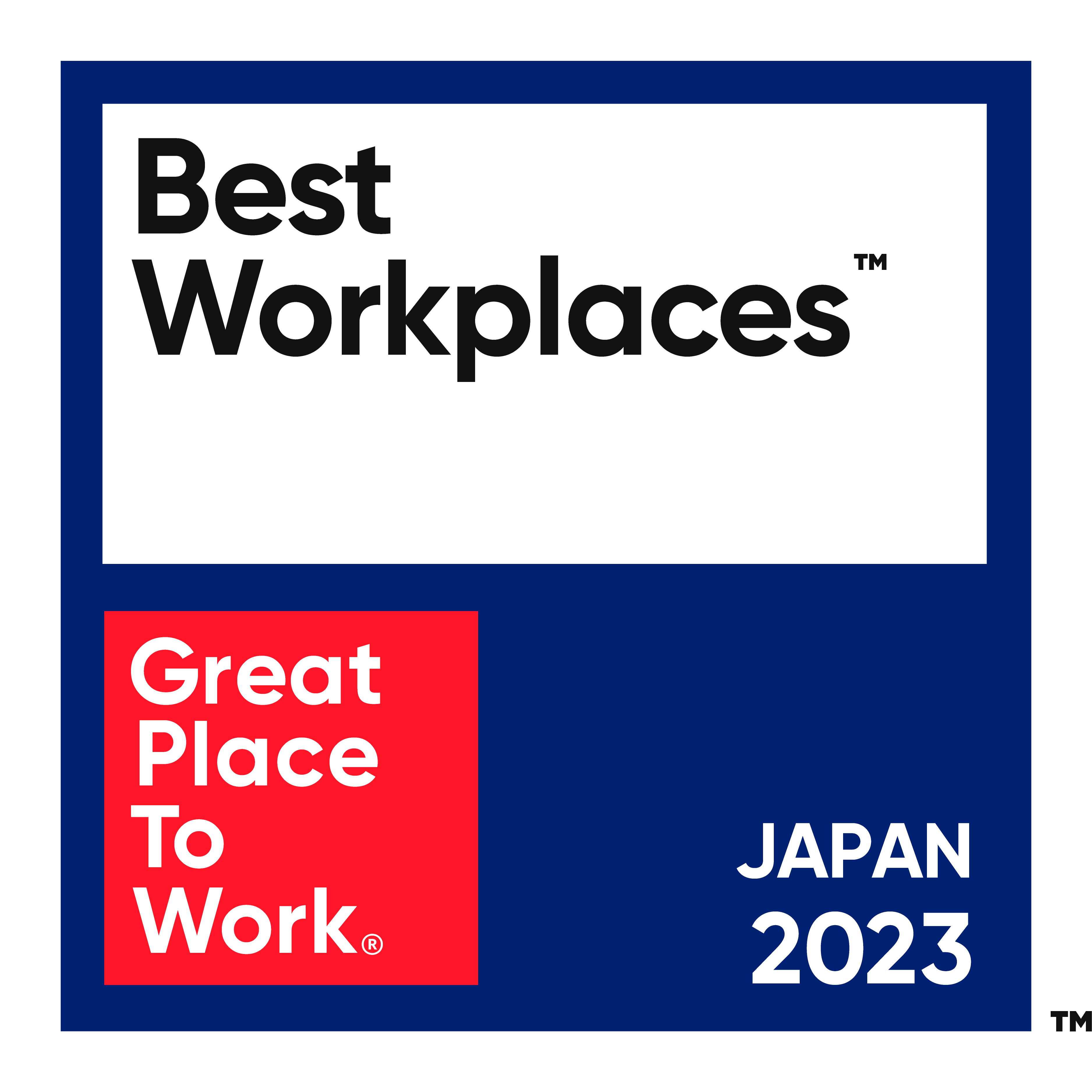 2023 年版 日本における「働きがいのある会社」ランキング 大規模部門 1 位