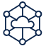 SD-WAN とクラウドが接続されたアイコン