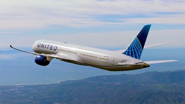 United Airlines Jet in Air