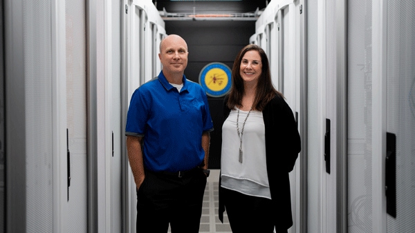 Jimmy and Susan of Choctaw Nation in IT room