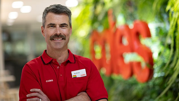 Andrew Greaney of Coles in store