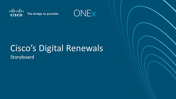 Cisco's Digital Renewal Journey Storyboard